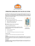 OPERATING GUIDELINES FOR THE DVS