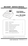 Sharp XE A302 - Cash Register Service manual
