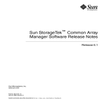 Sun StorageTek Common Array Manager Software Release Notes
