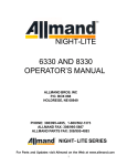 Allmand 8330 Operator`s manual
