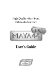 ESI Maya 44 USB User`s guide