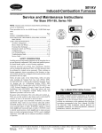 Carrier INDUCED COMBUSTION 58YAV Instruction manual