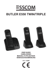 Esscom BUTLER E550 TWIN User guide