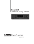 Dolby Laboratories 950 Owner`s manual
