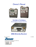 Zaxcom TRX900AA Owner`s manual