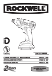 Rockwell RK2800K2 Operating instructions