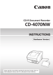 Canon CD-4070NW Technical information