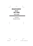 Marantz RC1400 User guide