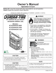 Quadra-Fire MTVERNINSAE-MBK Owner`s manual