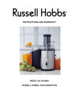 Russell Hobbs RHJM02 Instruction manual