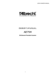 Albrecht AE75H Owner`s manual