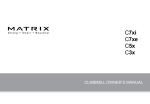 Matrix C3x Owner`s manual