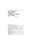 ATI Technologies ATI-TV User`s guide