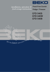 Beko CFD 540B Instruction manual