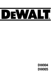 DeWalt DW005 Technical data