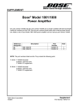 Bose 1801 Service manual