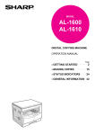 Sharp AL-1600 Specifications