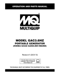 MULTIQUIP GAC-6HZ Specifications