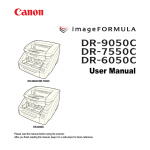 Canon DR 7550C - imageFORMULA - Document Scanner User manual