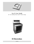 Electrolux EW30EF65GW - 30 Inch Electric Range Use & care guide