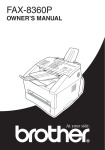 Brother FAX-8360P Owner`s manual