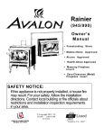 Avalon Freestanding Stove Owner`s manual
