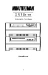 Minuteman Continuous Power Series User`s manual