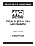 MULTIQUIP GA-6REA Specifications