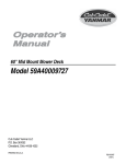 Cub Cadet 59A40009727 Operator`s manual