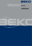 Beko FREEZ53W Instruction manual