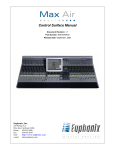 Euphonix Max Air Control surface Instruction manual