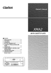 Clarion XMA2 Owner`s manual