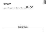 Epson r-d1 - Rangefinder Digital Camera User`s guide