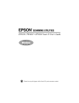Epson ActionScanner User`s guide