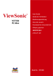 ViewSonic VOT550 - PC Mini Desktop User guide