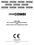 Blodgett COMBI COS-20G Operating instructions