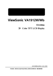 ViewSonic VA1912wb-3 Service manual