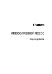 Canon IR3300 Setup guide