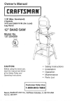 Craftsman 3BS12401 Operating instructions