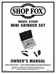 Woodstock SHOP FOX D3589 Owner`s manual