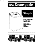 Whirlpool LA34OOXP Operating instructions