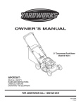 Yard Works Yardworks 60-1620-4 Owner`s manual