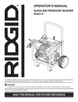 RIDGID RD80770 Operator`s manual