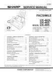 Sharp UX-118 Service manual