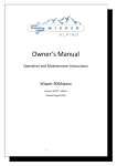 Wisper 906 Alpino Owner`s manual