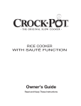 Crock-Pot CKCPRC6039 Owner`s manual