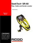 RIDGID SeekTech SR-60 Operator`s manual