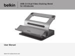 Belkin Dual Video Docking Stand User manual