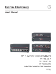 Extron electronics TP T 15HD AV Operating instructions