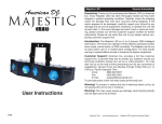 American DJ Majestic LED Instruction manual